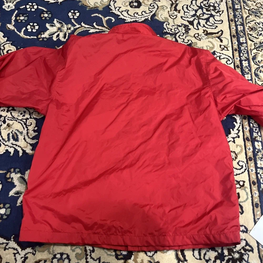 VTG Adidas Boston Red Sox Windbreaker Jacket L Red Full Zip MLB Fan Apparel EUC